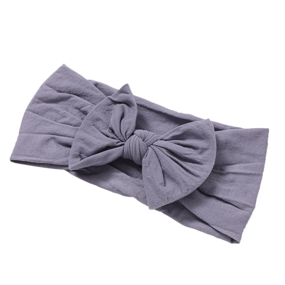 15pcs/lot Soft Topknot Bows Baby Headband Nylon Girl Hair Bands One Size Fits All Infant Accessories 15 Colors JFNY088 | Детская одежда