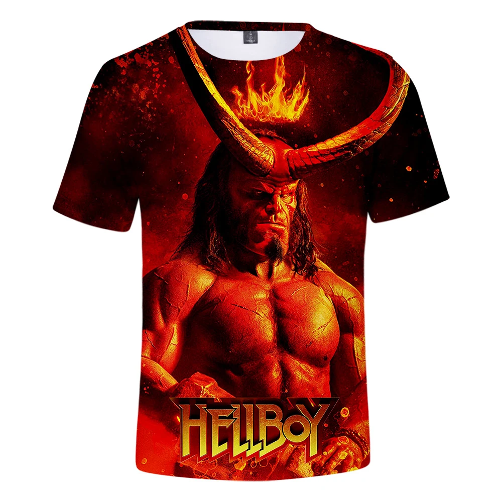 American Movie Hellboy 3 T-Shirt Men/Women 2019 New Hot Cool Hellboy: Rise of the Blood Queen Boy's/Girl's | Мужская одежда