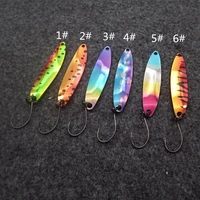 5g metal spoon fishing lure colorful sequins hooks artificial hard baits tackle fishing accessories