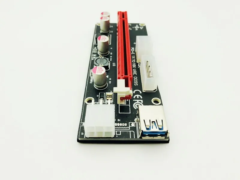 10 шт. Новый PCIE 1x к 16X PCI Express PCI-E 009S Molex 6pin адаптер питания SATA USB 3 0 кабель Riser Card для BTC