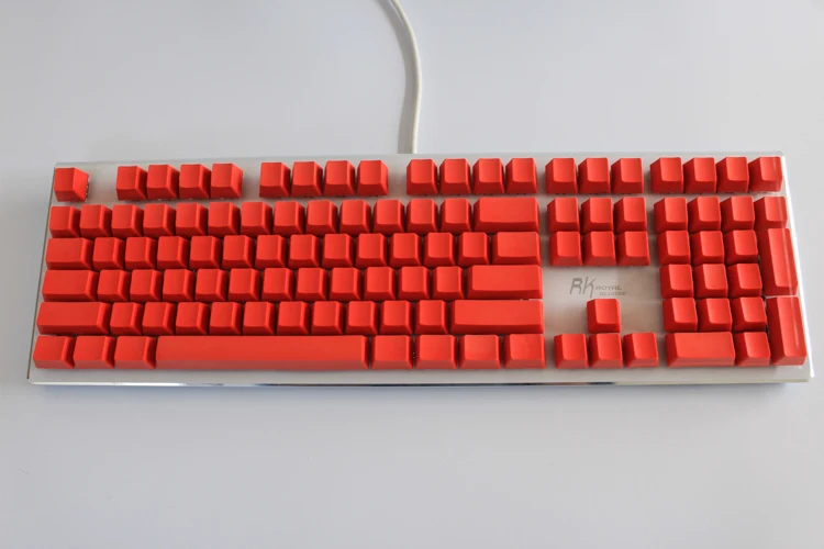 MP 108/87 клавиши утолщенные PBT красные чистые колпачки для клавиш высокая