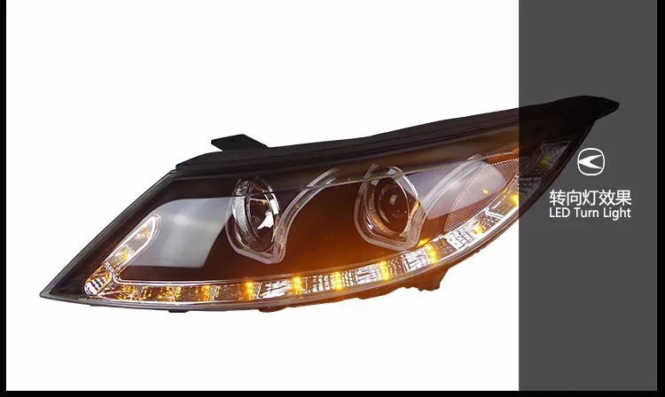 OUMIAO стиль для Sportage R светодиодный фары Sportage светодиодный светодиодные дневные ходовые огни на передних фарах Биксеноновые линзы Высокий Низкий Луч парковки