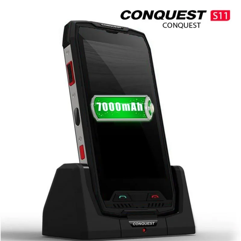 Conquest S11 7000 мАч IP68 водонепроницаемый ударопрочный 4G смартфон 4 Гб+ 64 Гб 128 ГБ NFC OTG мобильные телефоны Android 7,0 прочный мобильный телефон