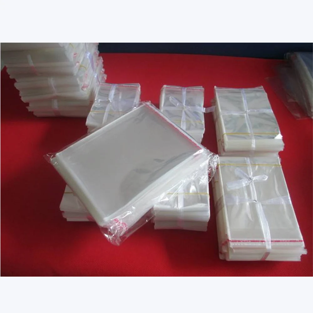 100 шт 6x10 см(2,3" x 4") прозрачный из целлофана с застежкой/БОПП/поли прозрачные пластиковые пакеты для хранения самоклеющиеся герметичные пакеты