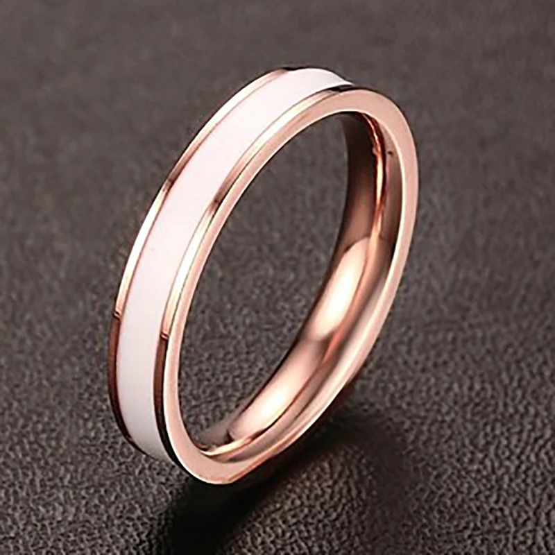 Простые Кольца для пар V.YA простые обручальные кольца из нержавеющей стали женщин