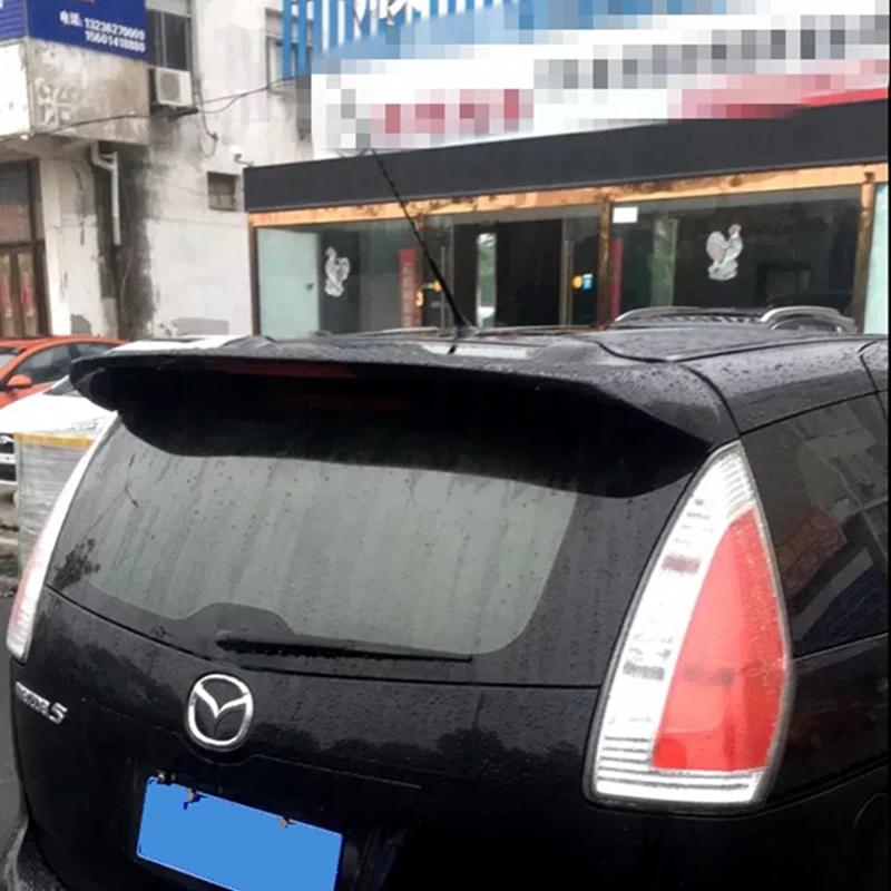 Для Mazda 5 2005-2010 Спойлер ABS материал черный или неокрашенный праймер цвет украшение в виде хвостового крыла задний спойлер багажника для Mazda 5