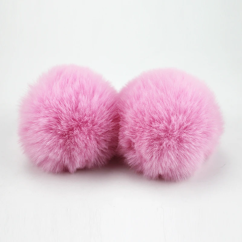 2 шт. помпон из искуственного меха куртка с помпонами класса люкс 8 см пушистые