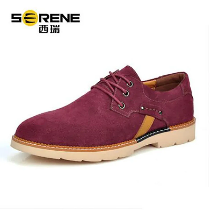 New Summer Casual Shoes Fashionable Gentlemen's British Retro Suede Size 7-13 Wine Red khaki Wear-Resisting Leisure | Обувь