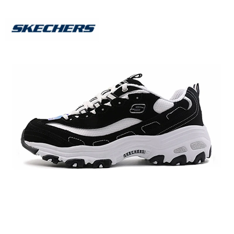 Skechers Shoes Woman D'lites Casual Shoes Woman Platform Comfortable Breathable Shoes Sneakers Basket Femme Krasovki 11422-BKW