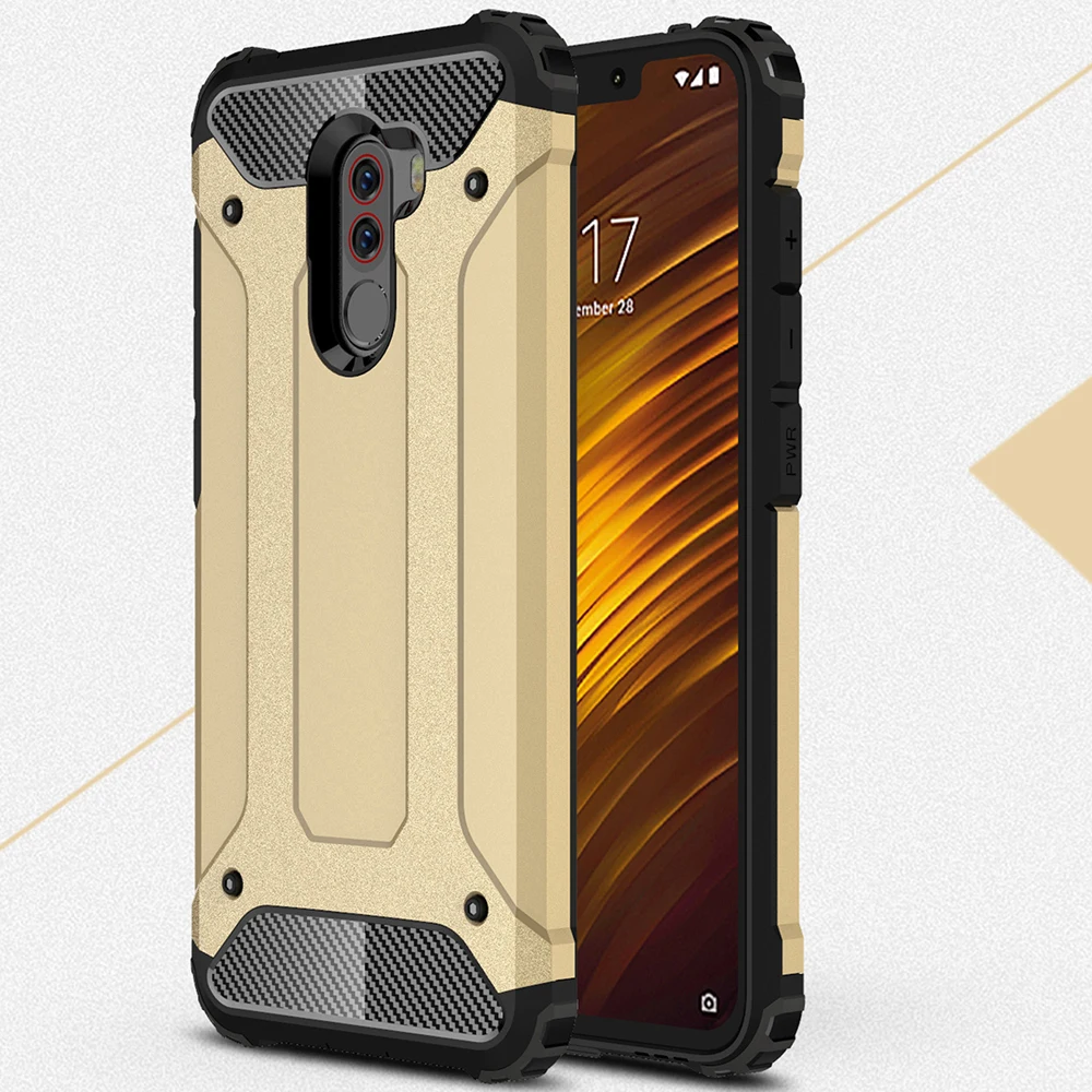 Защитный Тонкий чехол для Xiaomi Pocophone F1 6 18 дюймов гибридный жесткий из ТПУ и