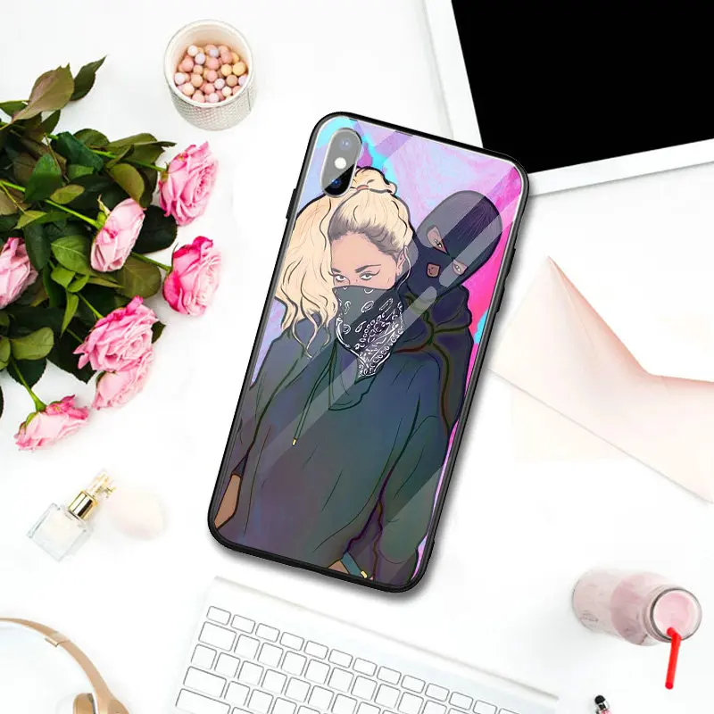 Мужские и женские летние прозрачные чехлы из закаленного стекла для iPhone 5 5S SE X XR XS
