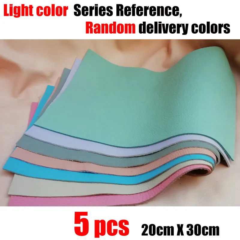 5PCS Light-color Растительного дубления воловья кожа материал ткань кусок настоящая кожа для мебели DIY художественное ремесло швейные аксессуары воловья натуральная кожа - Цвет: 5PCS Light-color