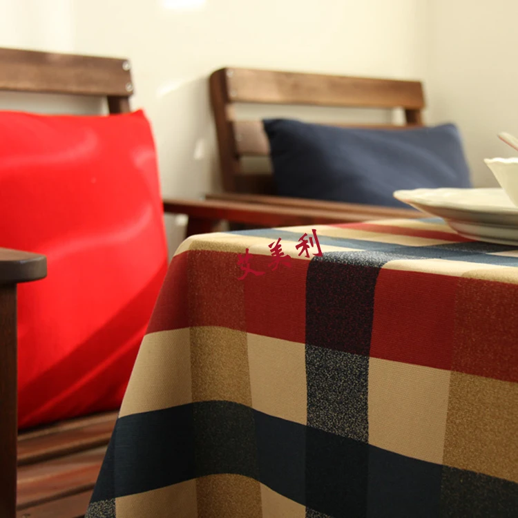MYRU Эдинбург сетчатые шторы хлопок холст ткань занавески полу тени ткань занавески шторы из Шотландской клетчатой материи для спальни и гостиной