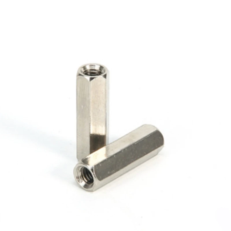 Никелированная двухсторонняя медная колонка с плоской головкой полый