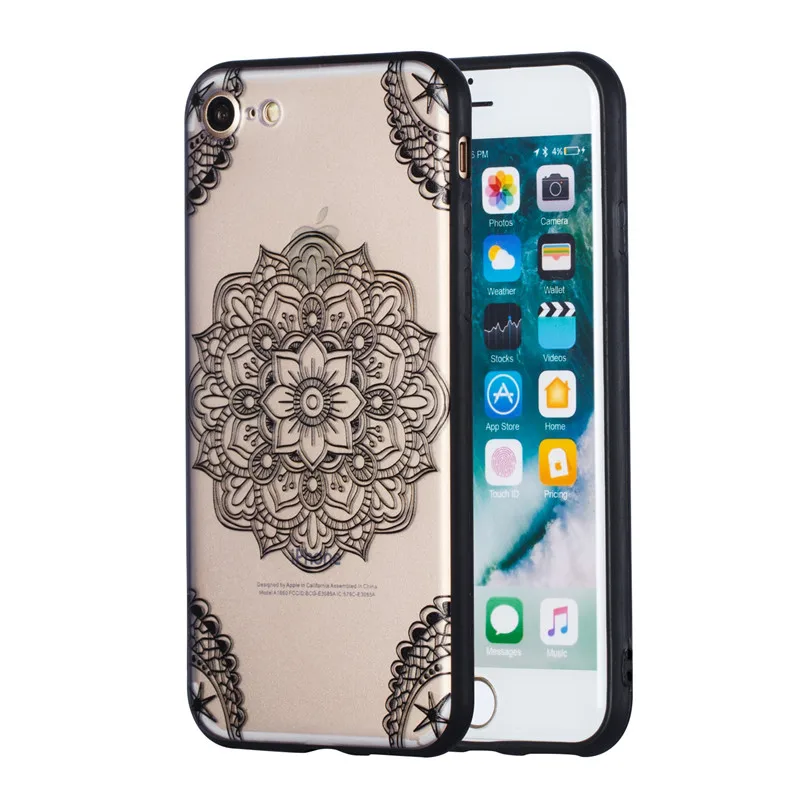 Модный розовый сексуальный цветочный чехол для iPhone 6, 6 S, 5, 5s, SE, 6 PLus, задняя крышка с цветком, PC+ TPU, чехол для iPhone на X 8, 7