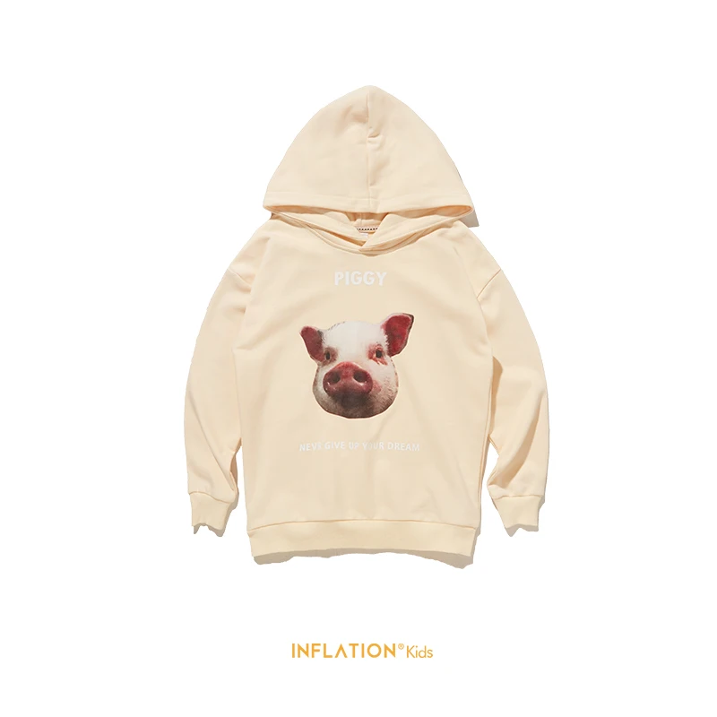 Детские толстовки с капюшоном для мальчиков принтом забавных животных свиней