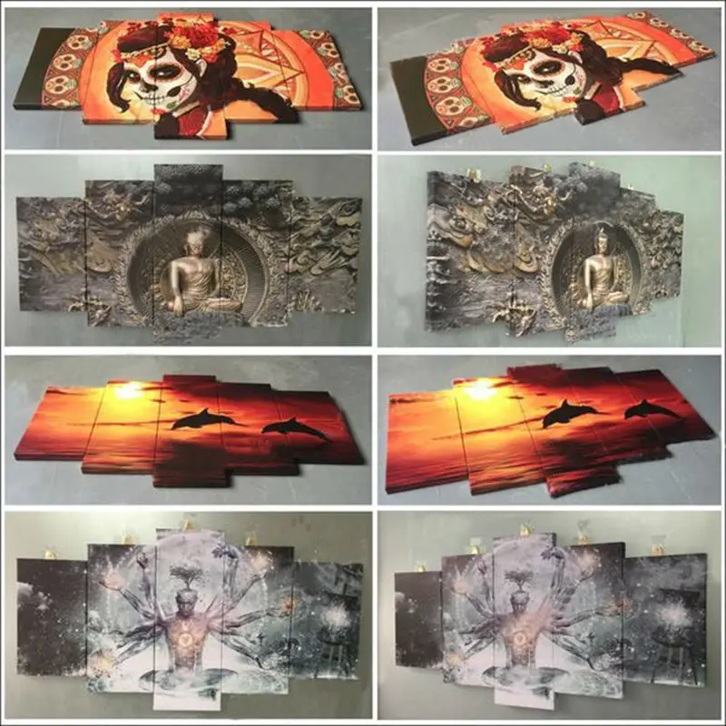 

Princess Mononoke by JoJoesArt HD print 5 piece canvas art Wolf and Princess painting picture for living room wall CU-3238C