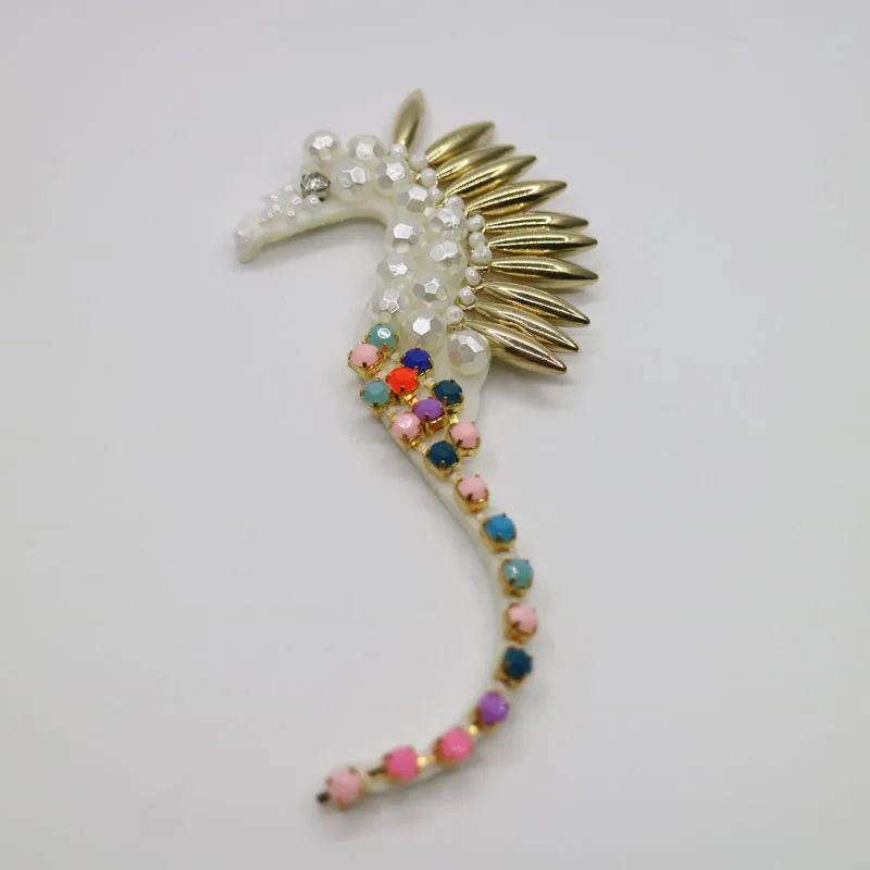 1 пара декоративная 3d аппликация Морская лошадь|beaded patches|decorative patchespatches for clothing |