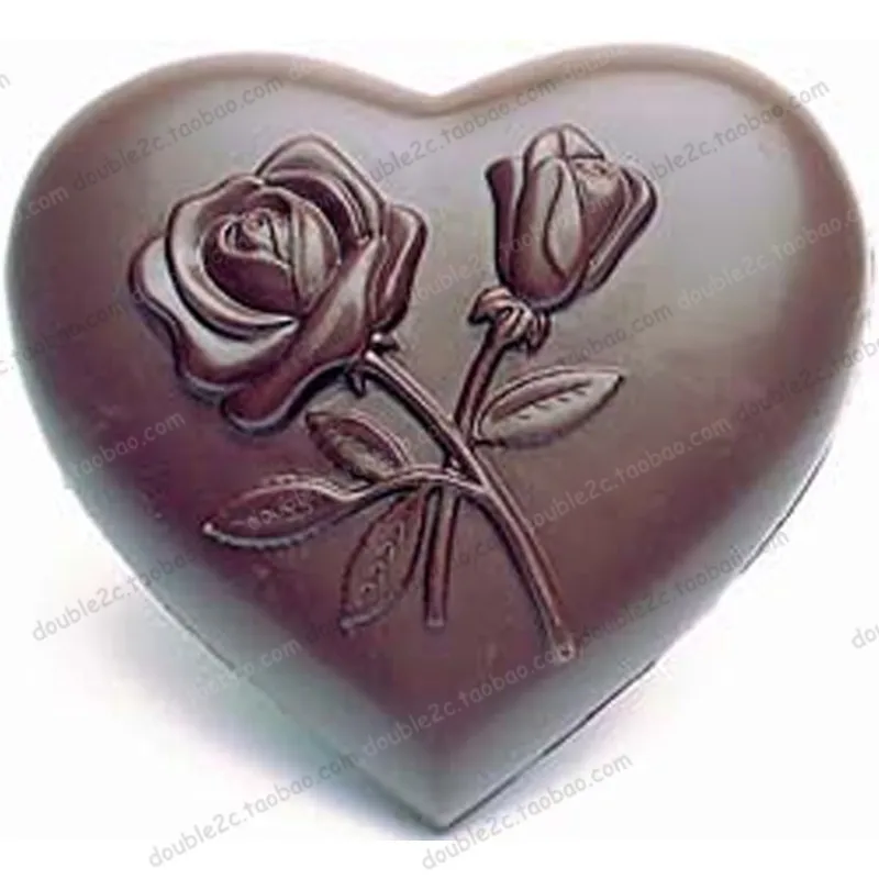 Поликарбонатная форма для шоколада 3 шт. Роза и сердце 3D шоколад кондитерские