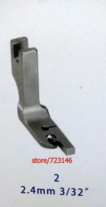 NO:2-1 2 2.4mm 3/32 2pcs HIGH SHANK SCROLL HEMMER FEET FOOT SET for INDUSTRIAL Single Needle Sewing Machines singer juki pfaff