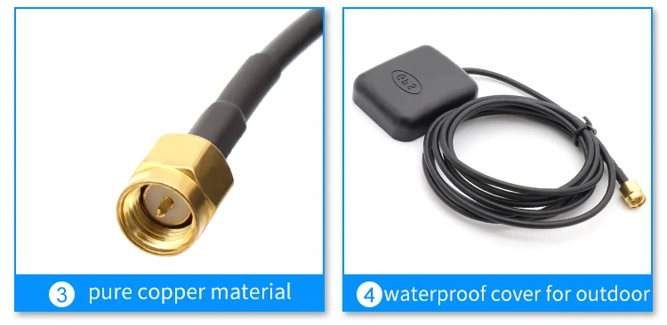 28dBi Waterproof GPS Receiver Antenna Magnetic Mount 3-5V Car 1575.42MHz GPS Antenna with SMA Male Connector 5M Long Cable