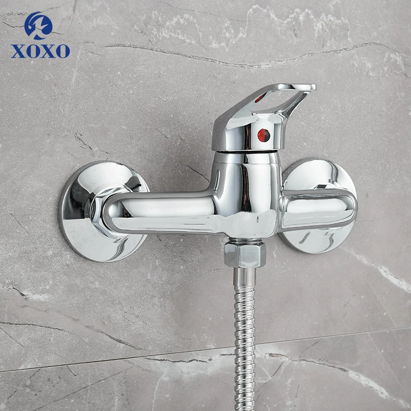 Смеситель для душа с хромированной насадкой ванной комнаты холодной и горячей