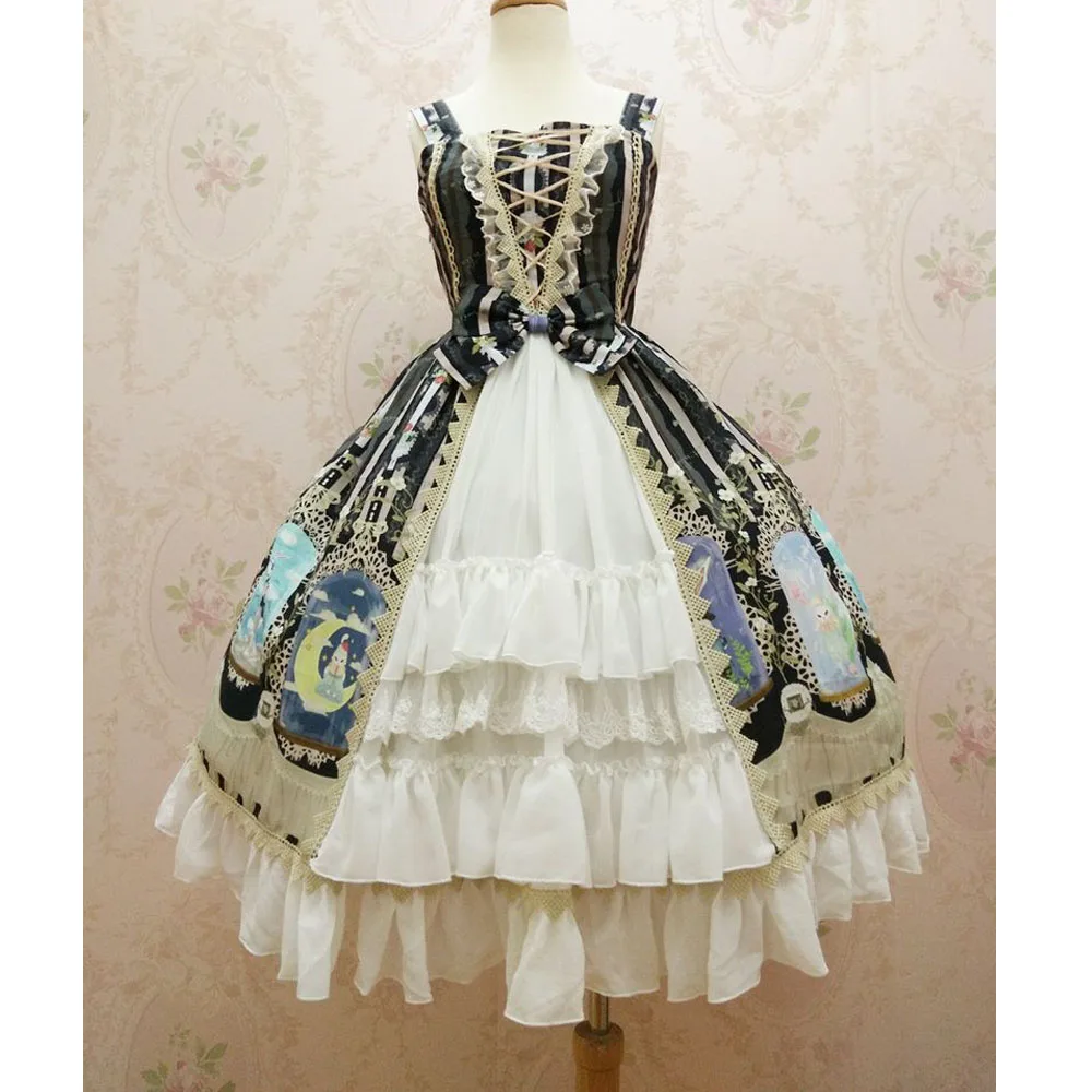 Новое платье Lolita JSK шифоновое серии Sweet Crystal Rabbit от Yiliya|dress well|dress up clothes patternsrabbit cup |
