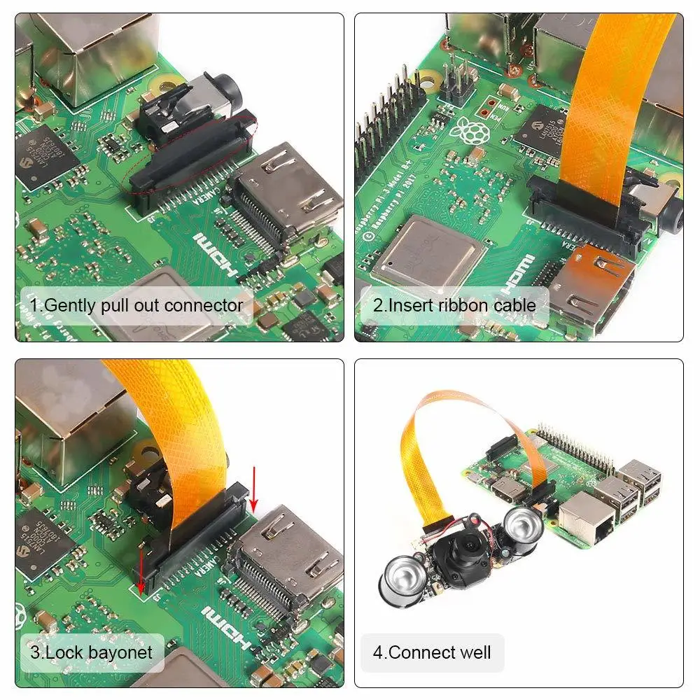 Raspberry pi 2 3 Модель B + Zero W камера ночного видения 5MP OV5647 веб-камера видео 1080p шт.