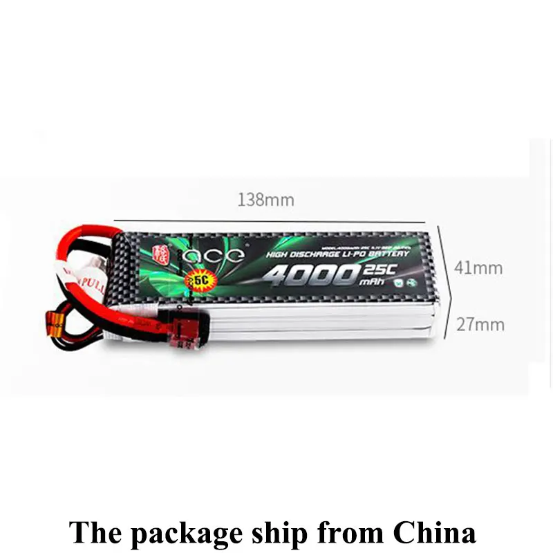 Аккумулятор Gens ace Lipo 3S 11 1 В 4000 мАч аккумулятор 25C разъем Deans для радиоуправляемого