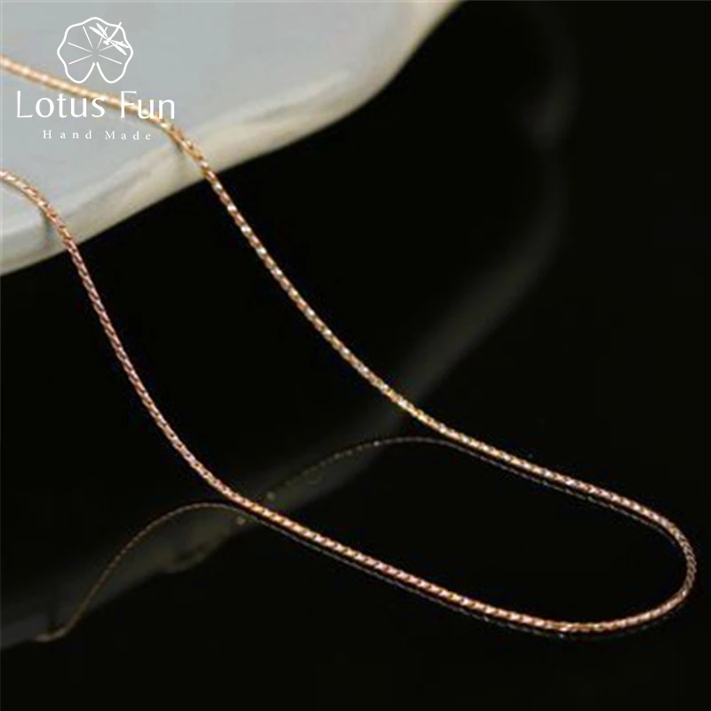 Lotus Fun реальные 925 серебро ручной работы Fine Jewelry колье цепь без подвеска мода Acessórios