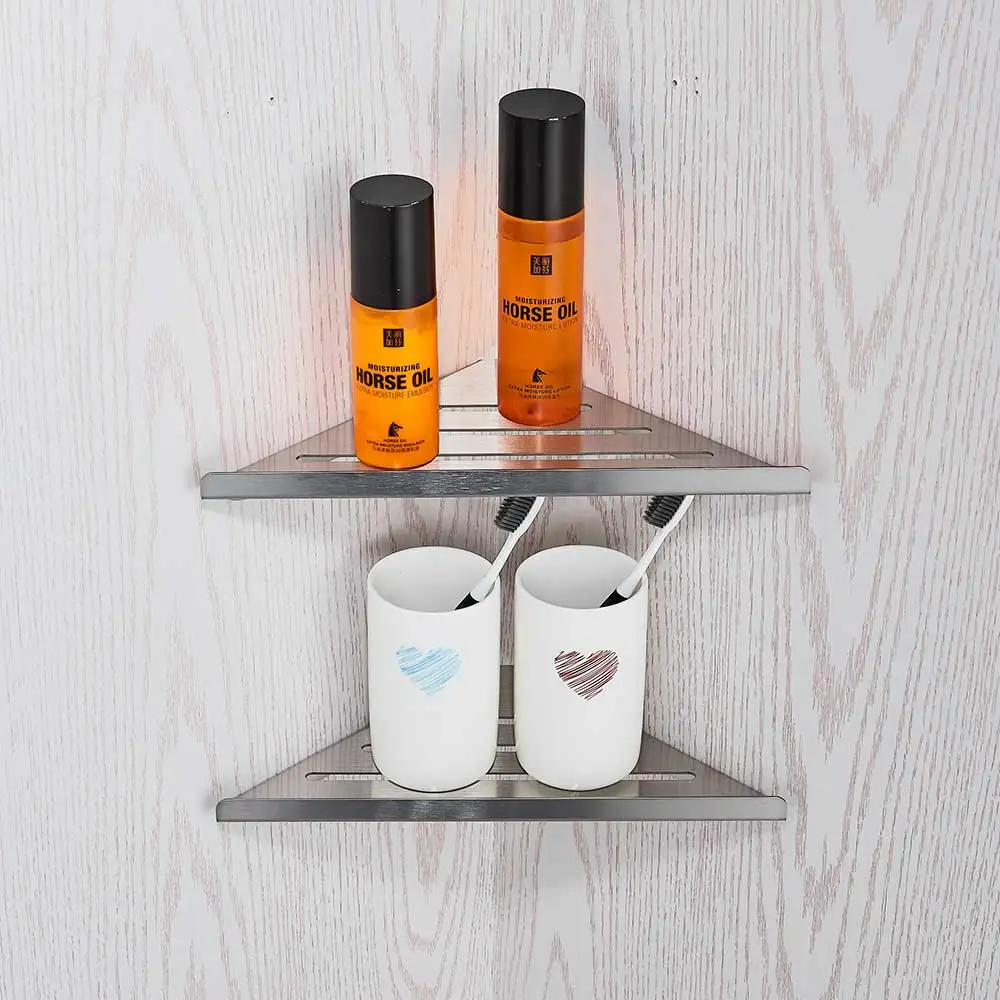 Corner Shelf SUS 304, нержавеющая сталь, набор аксессуаров для ванной комнаты, матовый никель, держатель для зубных щеток, держатель для бумаги, держатель для полотенец, аксессуары для ванной комнаты - Цвет: Corner Shelf