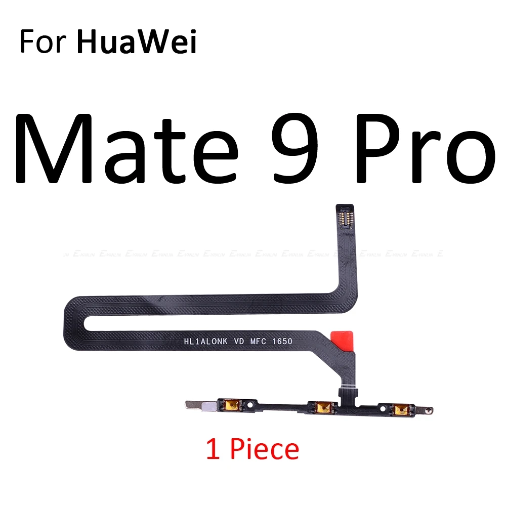 Немой переключатель питания лента-брелок часть для HuaWei mate 20X10 9 Pro Lite P Smart Plus кнопка включения/выключения громкости управление гибким кабелем - Цвет: For Mate 9 Pro