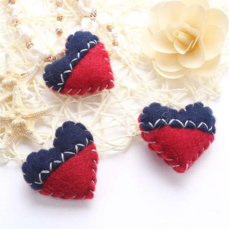 1 шт. 5 цветов шерстяной войлок сделай сам ручная работа форма сердца Набор для