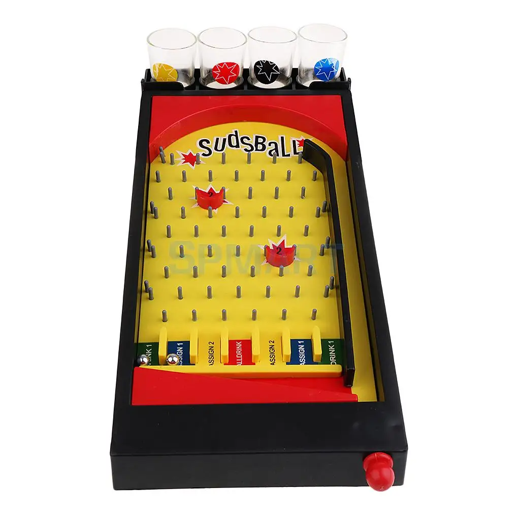 Игра для питья машина пинбола с подметкой бокалом товары вечерние настольная