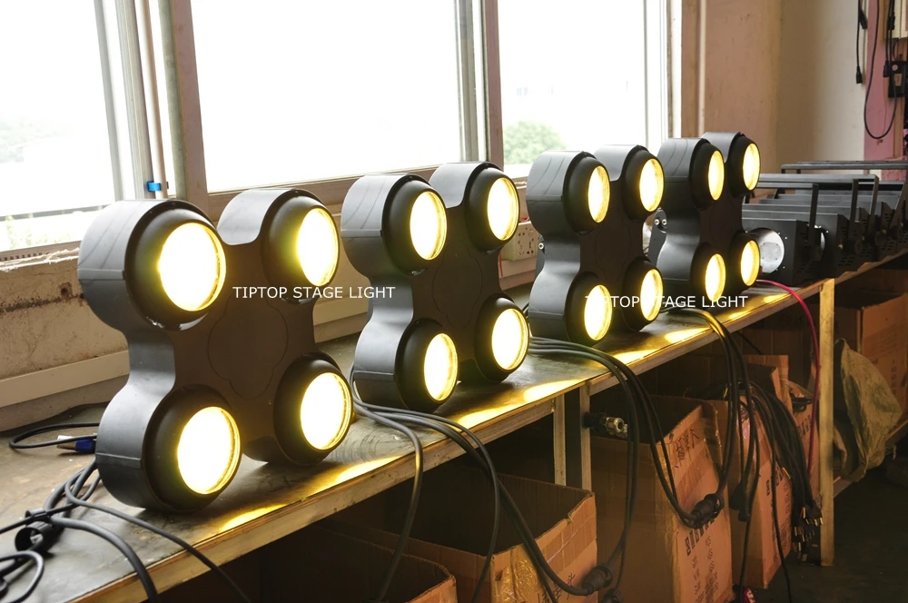 

Freeshipping 4 Units 4 x 100W COB Light Outdoor Led Audience Blinder Stage Lighting Professional DMX COB Individual Control