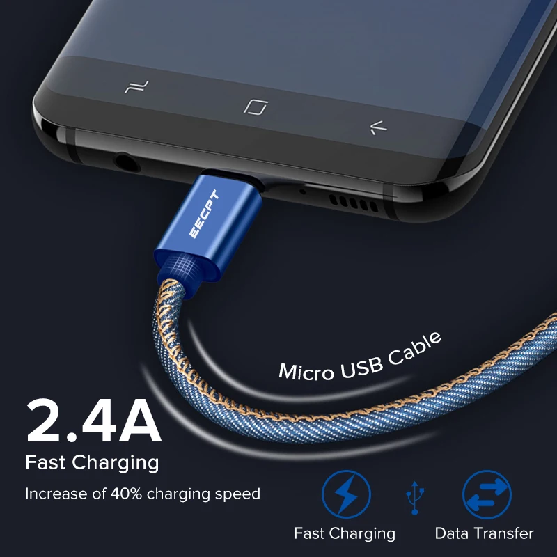 Кабель Micro USB EECPT 3A кабель для передачи данных быстрая зарядка usb зарядки телефона