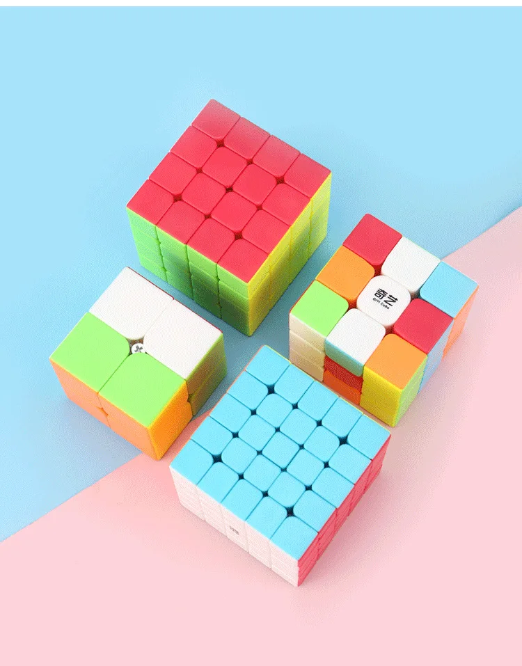 QIYI QIYUAN S 2x2x2 4*4*4 5*5*5 Stickerless волшебный куб скоростная головоломка 2x2 4x4 5x5 куб развивающий магический куб игрушки подарки