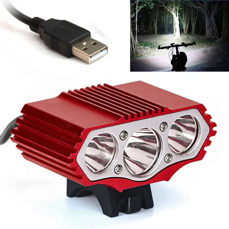 Мини светодиодный фонарик usb Перезаряжаемый lanterna led t6 велосипедная Лампа фара