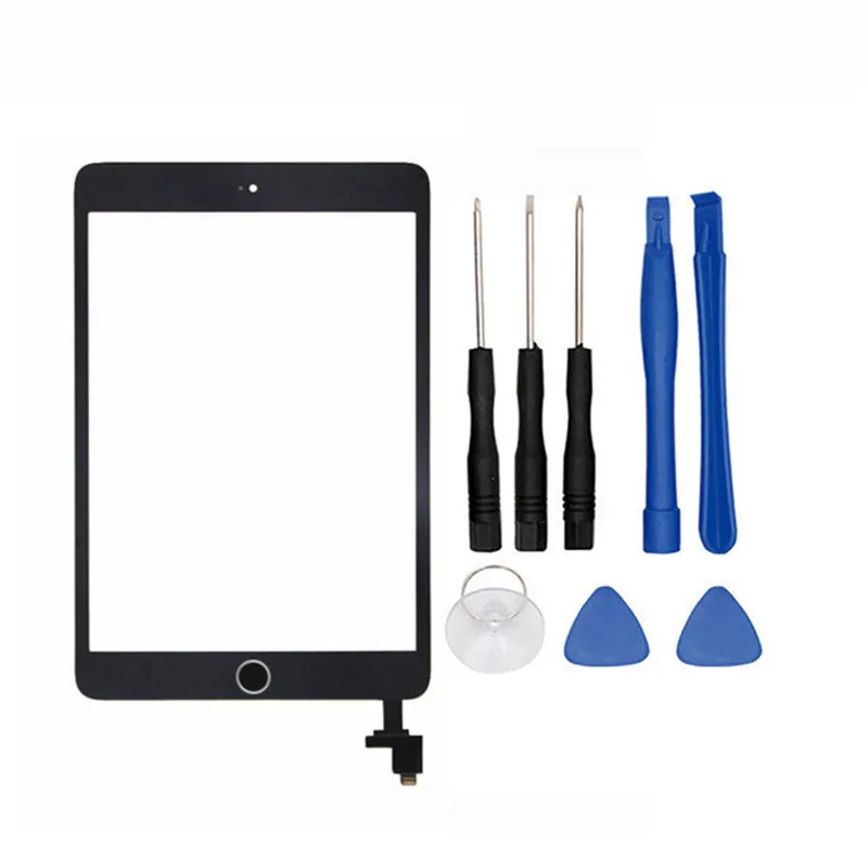 Для ipad mini A1432 A1454 A1455 A1489 A1490 A1491 сенсорный экран дигитайзер Главная Кнопка с IC Conector для ipad mini 1 2