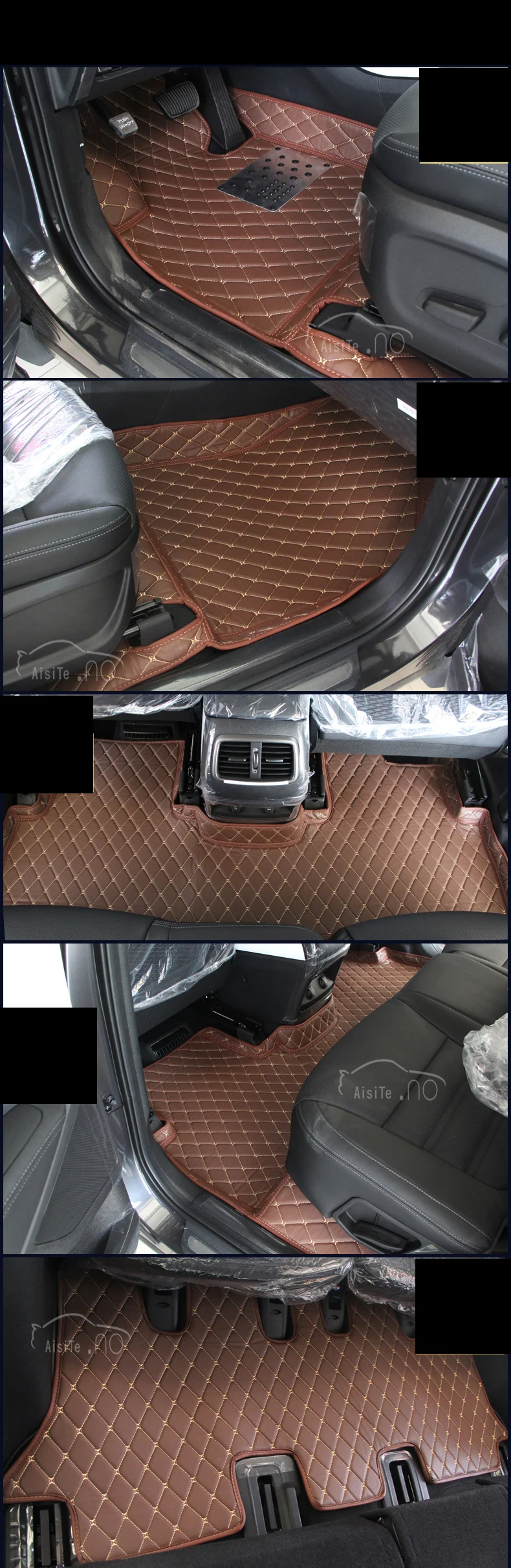 Lsrtw2017 кожаные автомобильные коврики для kia sorento 2010 2011 2012 2013 7 мест аксессуары