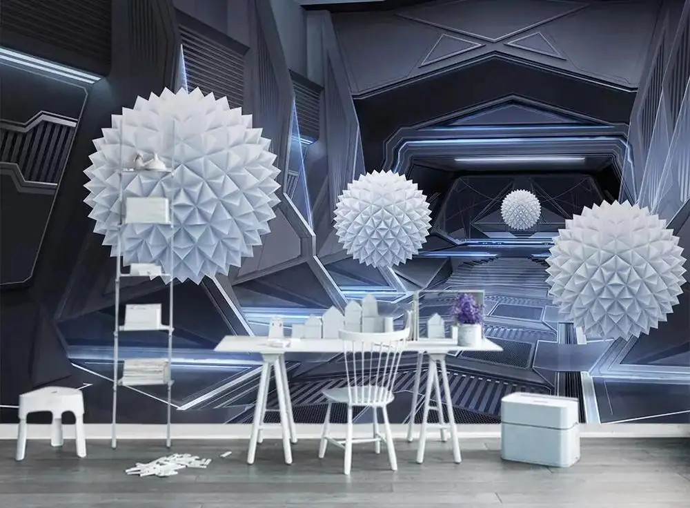 

beibehang шелковые обои 3D фреска космическая архитектура