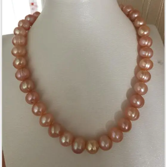 gorgeous 9-10mm south sea baroque gold pink pearl necklace 18inch 14k | Украшения и аксессуары