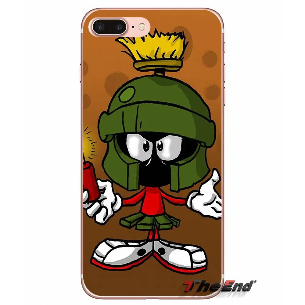 Мягкие чехлы marvin the martian Looney для iPhone X 4 4S 5 5S 5C SE 6 6S 7 8 Plus Samsung Galaxy J1 J3 J5 J7 A3 A5 2016 2017 |