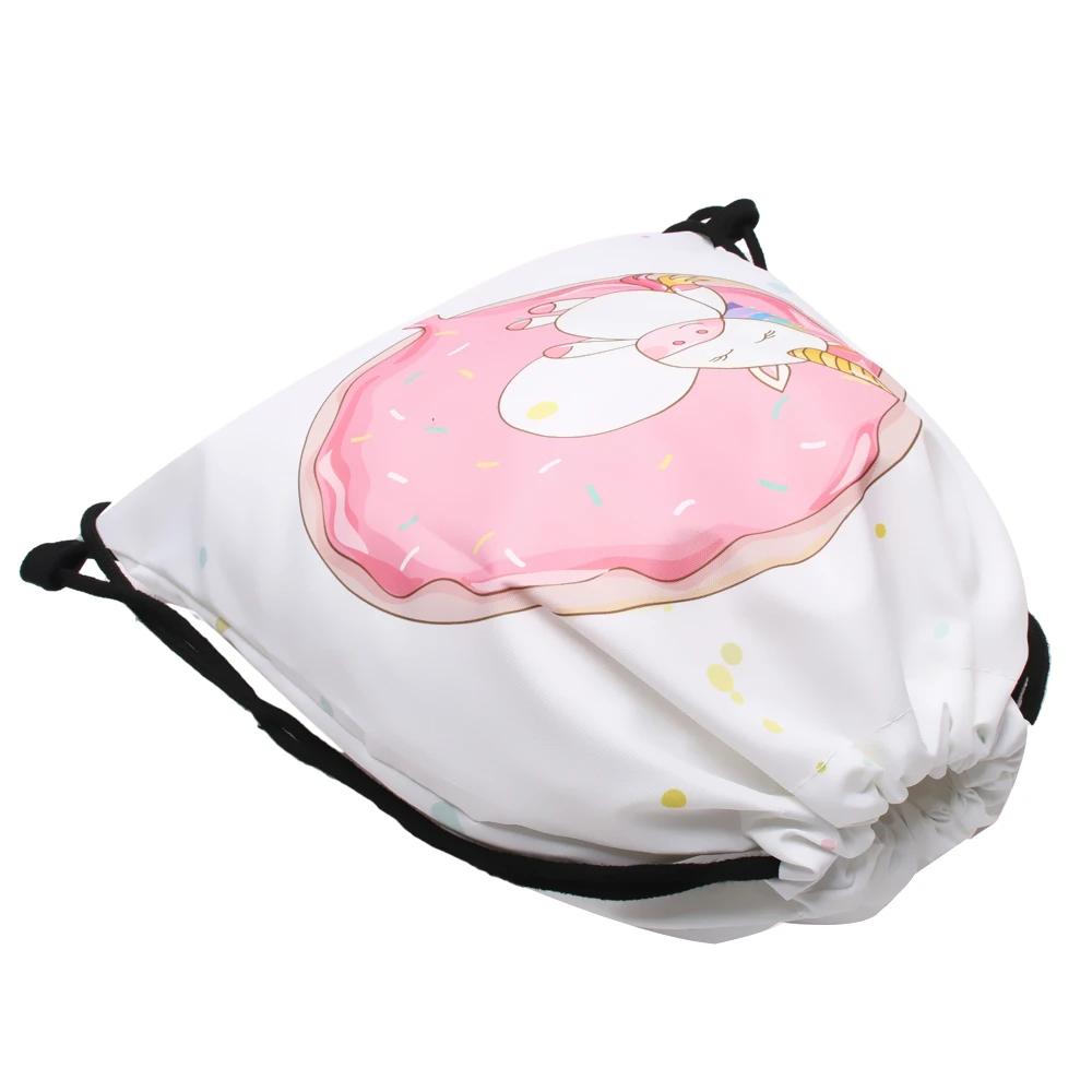 Deanfun Drawstring Bag 2 PCS Set 3D Printed Unicorn Donuts for Women Travellling 012 | Багаж и сумки