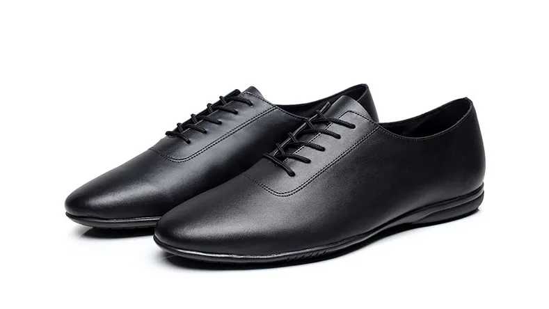 Мужская обувь для латинских бальных танцев из натуральной кожи на Плоском