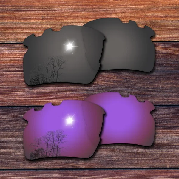Black and Purple OOWLIT поляризованные Сменные линзы для солнцезащитных очков типа оправа-oxley Flak 2,0 XL с вентиляцией OO9188 - Цвет линз: Black and Purple