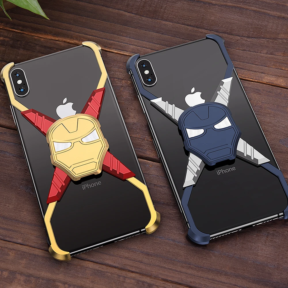Чехол Железный человек роскошный металлический чехол для Xiaomi Mi 9 чехол персональный металлический бампер противоударный чехол для телефона