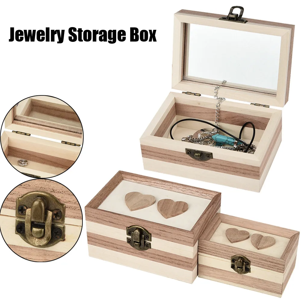 Коробка для упаковки ювелирных изделий шкатулка изысканный чехол макияжа