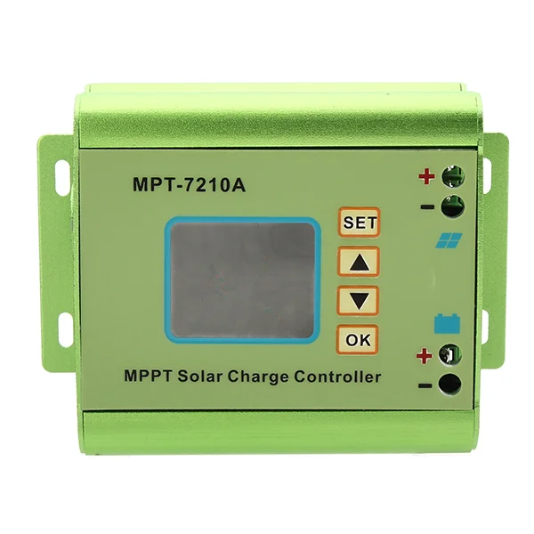 MPT 7210A Контроллер заряда из алюминиевого сплава MPPT с ЖК дисплеем|Солнечные