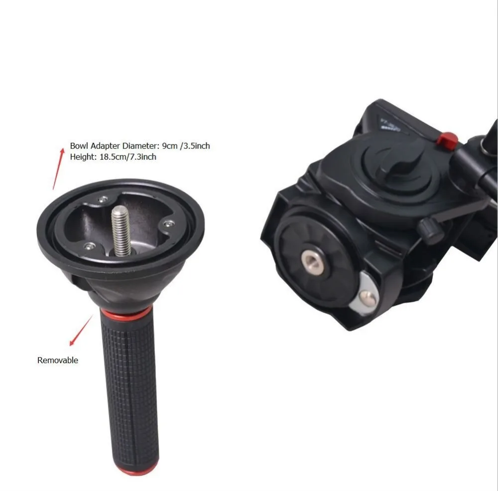 360 Панорамное видео жидкости с полукруглой головкой Quick Release Plate для Камера штатив